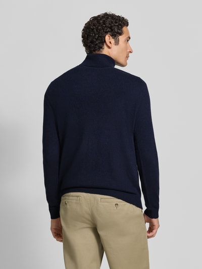 Christian Berg Men Regular Fit Strickpullover aus reinem Kaschmir mit Rollkragen Marine 5