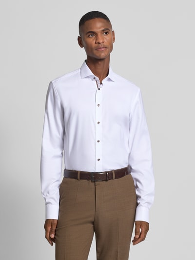 ETERNA Slim Fit Business-Hemd mit Knopfleiste Weiss 4