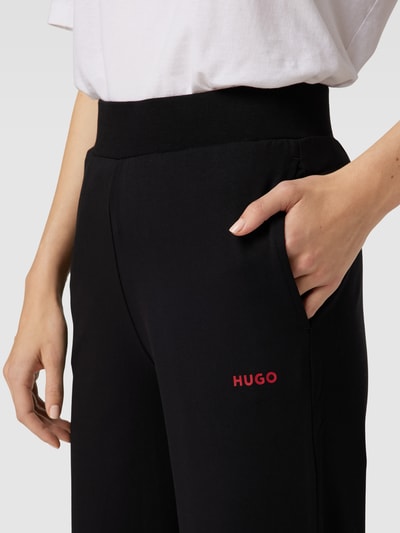 HUGO CLASSIFICATION Sweatpants met labelprint, model 'SHUFFLE' Zwart - 3