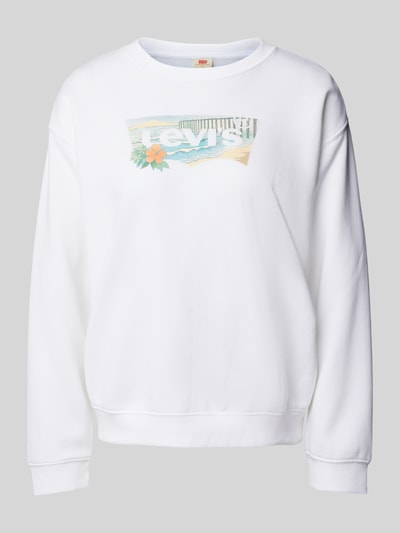 Levi's® Sweatshirt mit Label-Print Modell 'EVERYDAY' Weiss 2