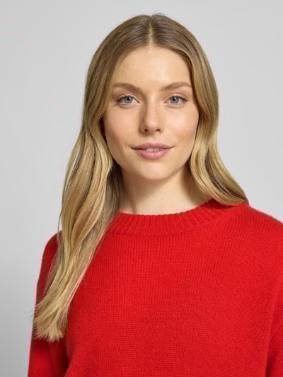 Christian Berg Woman Kasjmier pullover met ribboorden Rood - 3