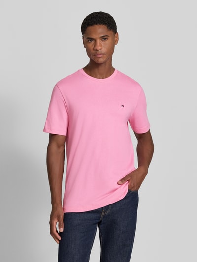 Tommy Hilfiger Regular Fit T-Shirt aus reiner Baumwolle ' Pink 4