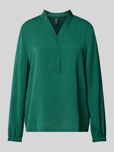 Marc Cain Regular Fit Bluse mit V-Ausschnitt Dunkelgruen 2