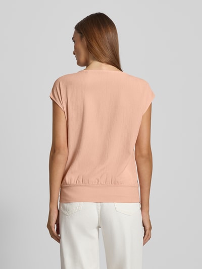 Zero T-shirt z dekoltem w serek i krótkim rękawem Jasnoróżowy 5