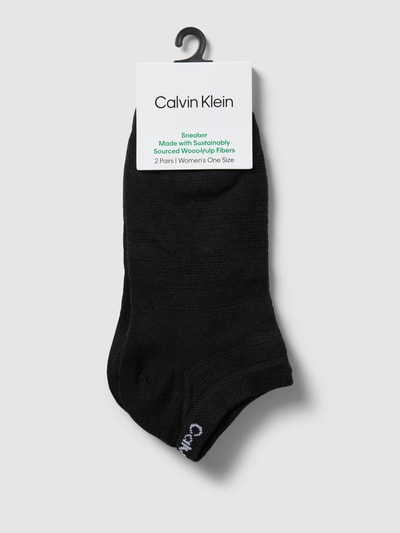 CK Calvin Klein Sneakersocken mit Label-Detail im 2er-Pack Black 3