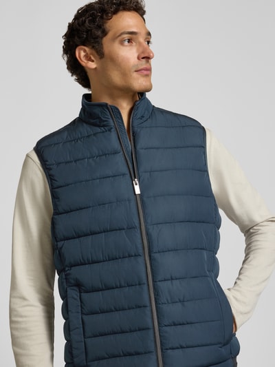 Christian Berg Men Steppweste mit Stehkragen und Eingrifftaschen Marine 3