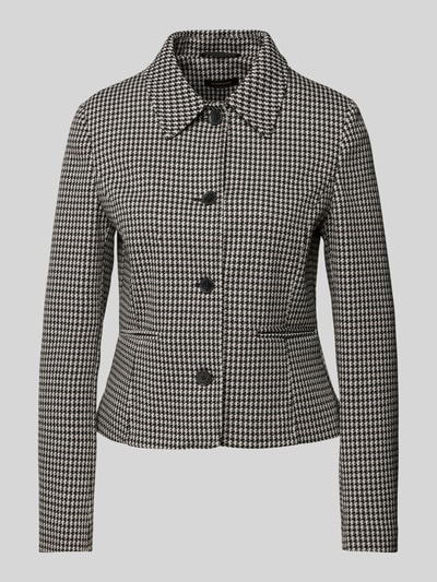 More & More Slim fit blazer met paspelzakken Zwart - 2