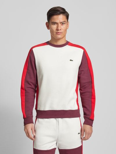 Lacoste Sweatshirt im Colour-Blocking-Design Weiss 4