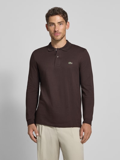 Lacoste Koszulka polo o kroju Regular Fit z czystej bawełny Ciemnobrązowy 4