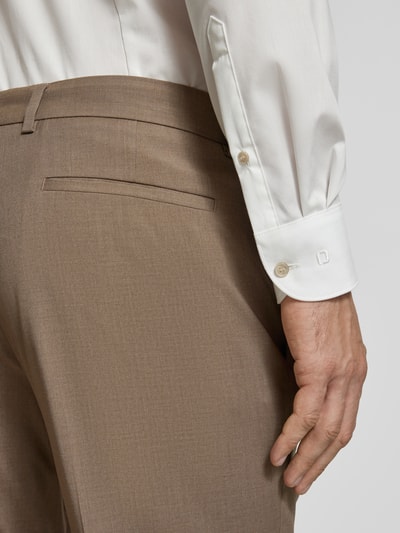 s.Oliver BLACK LABEL Regular fit pantalon met gestileerde achterzakken Camel - 3