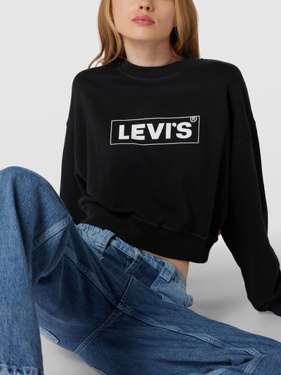 Levi's® Sweatshirt mit Label-Print Modell 'Laundry' Black 3