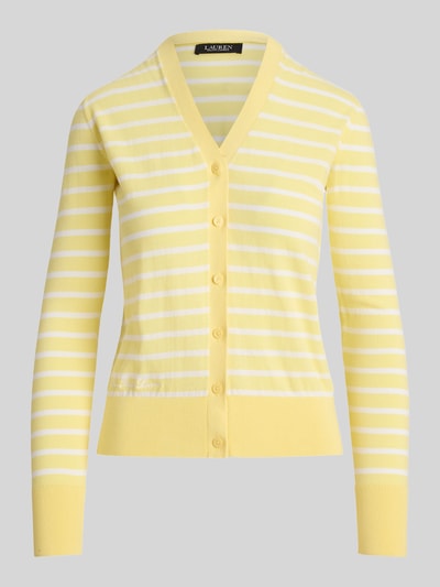 Lauren Ralph Lauren Regular Fit Strickjacke aus reiner Baumwolle Hellgelb 2