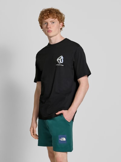 The North Face T-Shirt mit Label-Print Metallic Black 5
