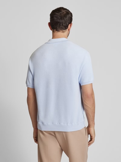 Lacoste Relaxed fit poloshirt met logobadge Lichtblauw - 5