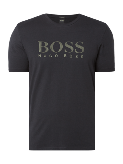 BOSS T-shirt z nadrukiem z logo Granatowy 2