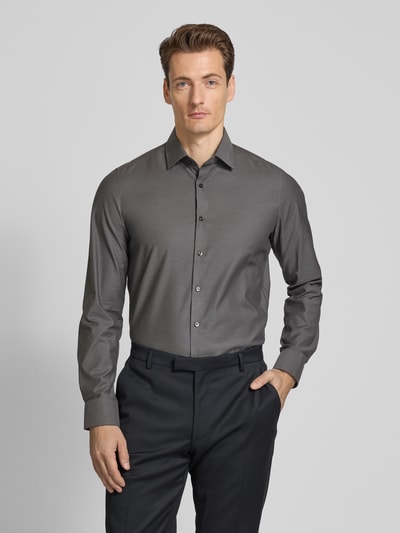 OLYMP Level Five Slim Fit Businesshemd aus Baumwoll-Mix Anthrazit 4