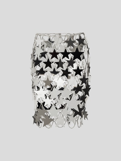 Paco Rabanne Minirock mit Gliederketten Silber 2