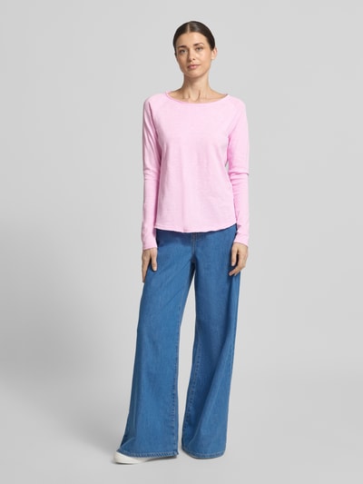 Rich & Royal Longsleeve mit Rollsaum Rosa 1