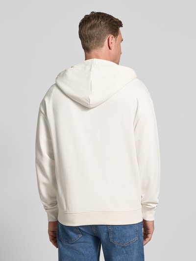 HUGO Relaxed Fit Sweatjacke aus reiner Baumwolle Modell 'DAPOZIP' Weiss 5