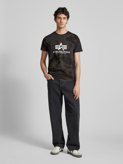 Alpha Industries T-Shirt mit Label-Print Black 1