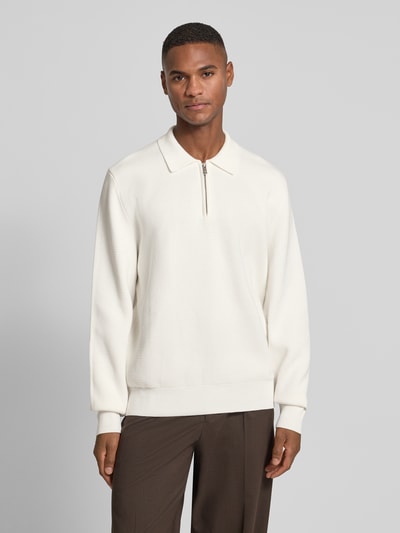 HUGO Relaxed Fit Strickpullover aus reiner Baumwolle Modell 'SAN PAULEY-C' Offwhite 4