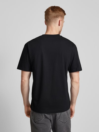 HUGO T-shirt met labelprint, model 'Dicatiko' Zwart - 5