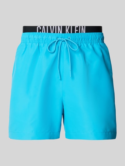 Calvin Klein Underwear Badehose mit Label-Print Tuerkis 1