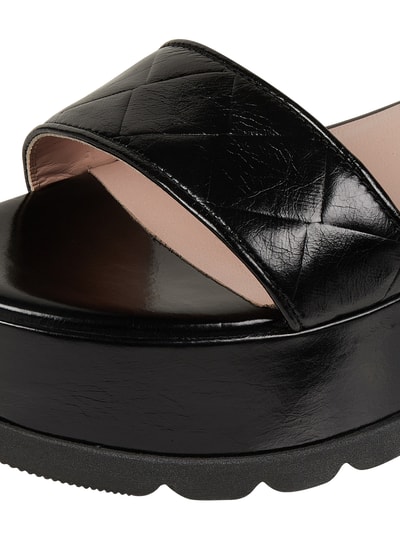Marc Cain Bags & Shoes Sandale aus Leder mit Plateau-Sohle  Schwarz 2