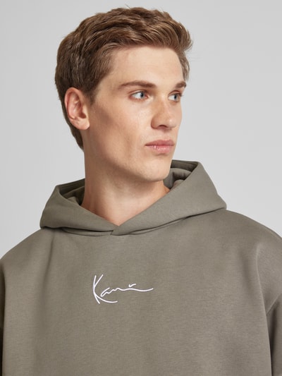 KARL KANI Hoodie met labelstitching Antraciet - 3