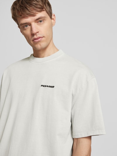 Pegador Oversized T-Shirt mit Label-Stitching Hellgrau 3