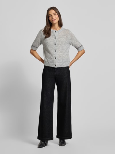 s.Oliver BLACK LABEL Wide leg jeans van katoenmix, model SURI' Zwart - 1