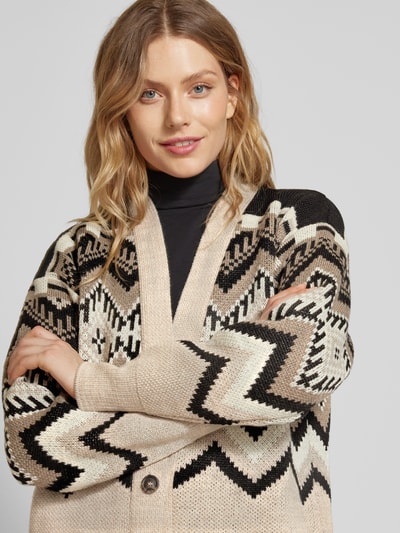 Dale of Norway Lange cardigan met V-hals, model 'SKÅLA' Zand - 3