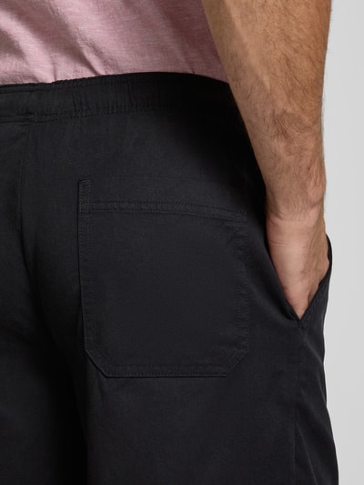 SELECTED HOMME Loose Fit Shorts mit elastischem Bund Modell 'THAIS SUMMER' Black 3