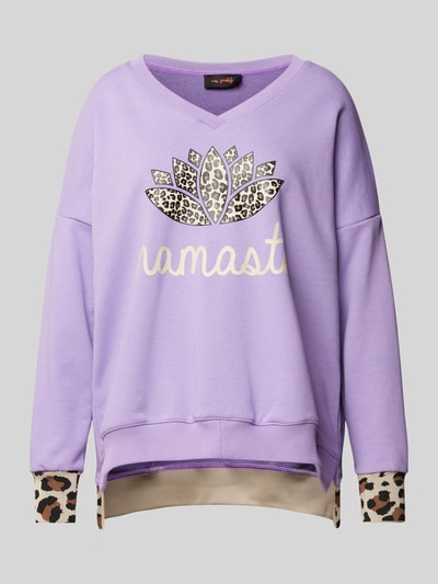 miss goodlife Oversized Sweatshirt mit gerippten Abschlüssen Violett 1