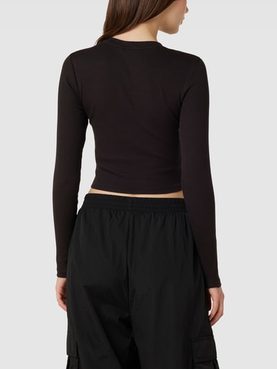 Tommy Jeans Longsleeve in Ripp-Optik Modell 'BADGE' Schwarz 5