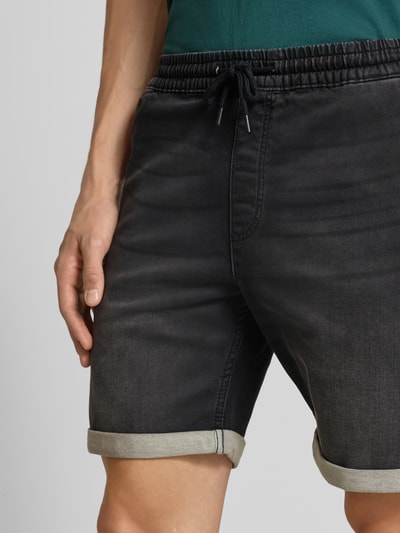 Jack & Jones Regular Fit Jeansshorts mit elastischem Bund Modell 'RICK' Dunkelgrau 3