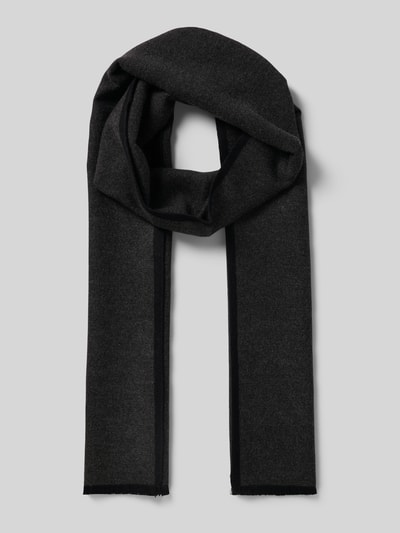 Christian Berg Men Sjaal met rafels Zwart - 1