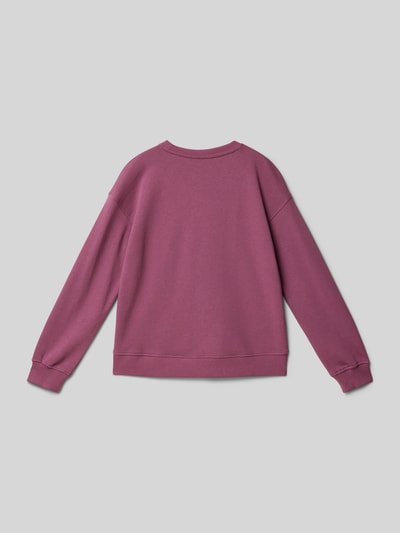 Mango Sweatshirt mit gerippten Abschlüssen Bordeaux 3