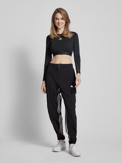 ADIDAS SPORTSWEAR Regular Fit Hose mit Logo-Streifen (black  