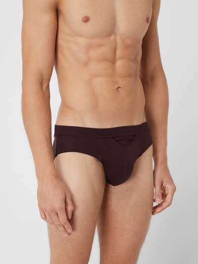 HOM Slip mit Label-Detail Bordeaux 3