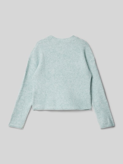 Mango Cropped Strickpullover mit Rundhalsausschnitt Modell 'sophie' Mint 3