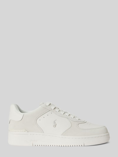 Polo Ralph Lauren Sneakers low van rundleer met logo-opschrift Offwhite - 2