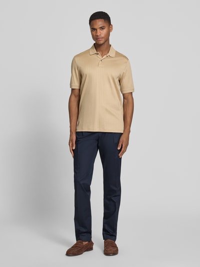 HUGO Slim Fit Bundfaltenhose aus Baumwoll-Mix Modell 'GETLIN251F3' Marine 1