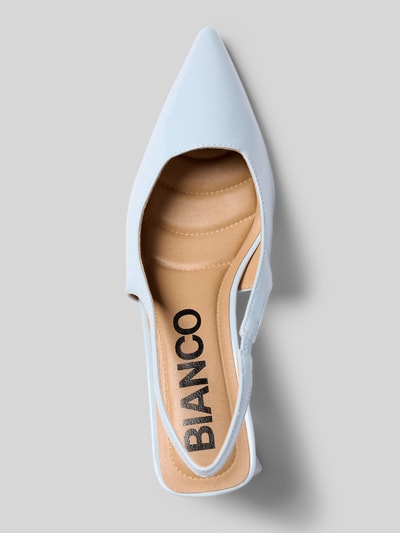 Produktfoto, Slingpumps mit Blockabsatz und Riemchen von BIANCO, kształt szpiczasty, paseczki, obcas słupek, gładka podeszwa, wysokość obcasa: 8 cm, szerokość w rozmiarze 40: 5 cm