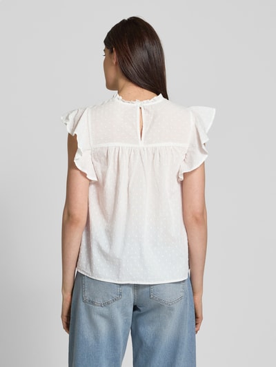 Vero Moda Regular Fit Blusentop aus reiner Baumwolle Modell 'TRINE' Offwhite 5