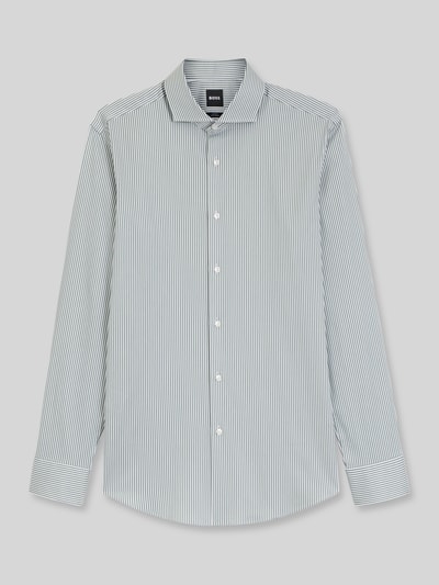 BOSS Slim Fit Businesshemd aus Baumwoll-Mix Modell 'HANK-SP' Gruen 2