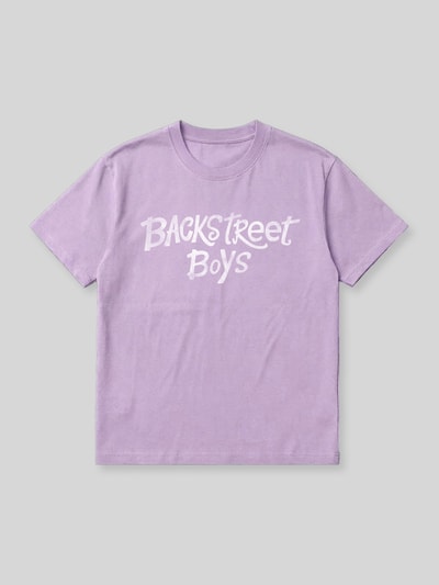 Mister Tee Regular Fit T-Shirt mit Backstreet Boys Print Flieder 1