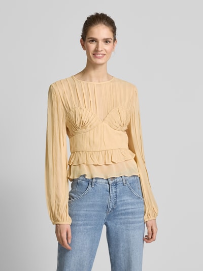 FARM RIO Blusenshirt mit Rundhalsausschnitt Beige 4