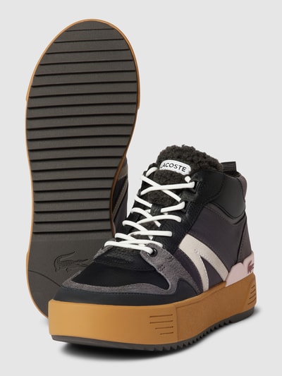 Lacoste High Top Sneaker mit Label-Details Black 5