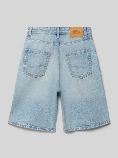 JACK & JONES Straight Fit Shorts mit Logo-Patch Modell 'Iron' Hellblau 3